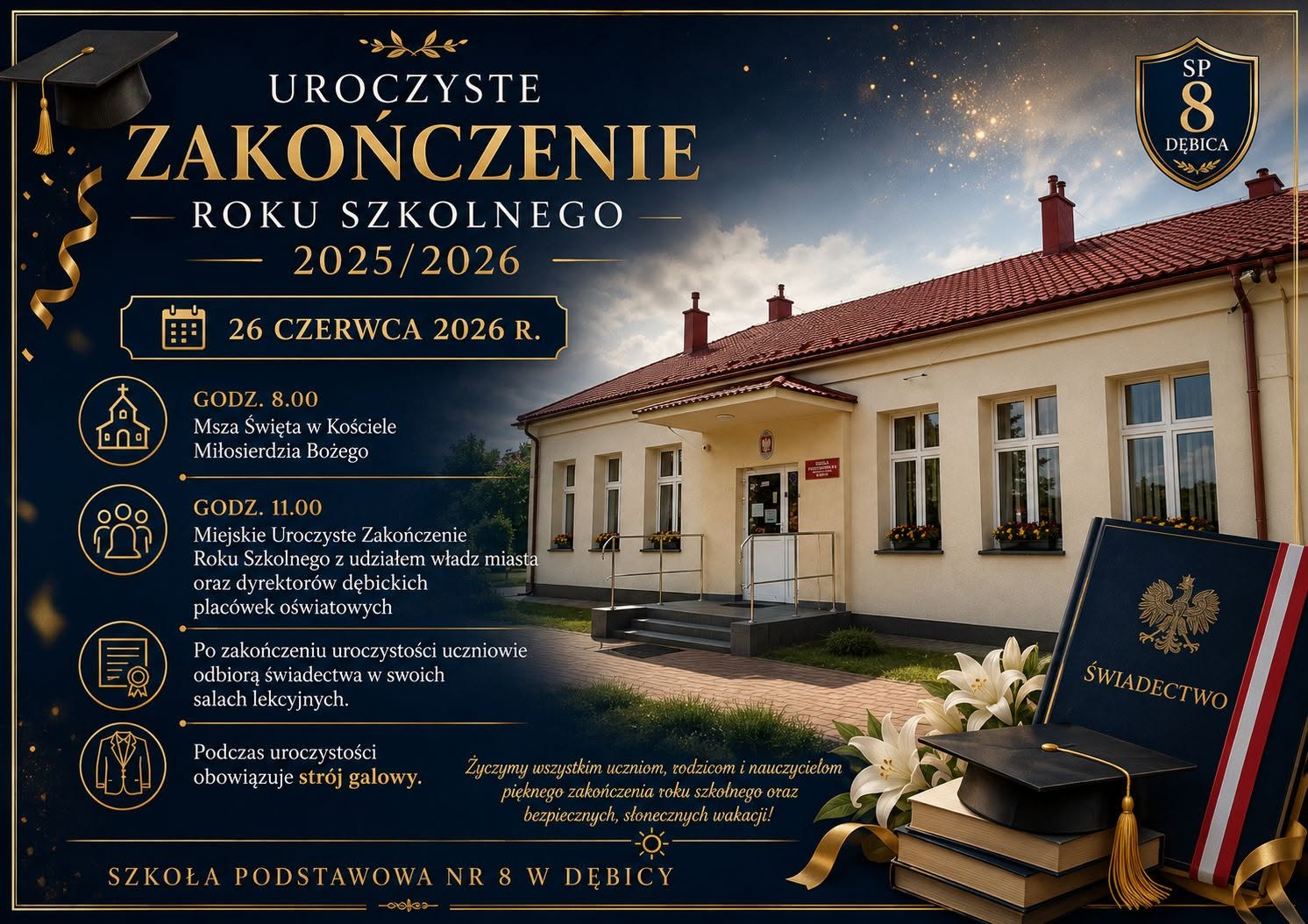 Uroczyste zakończenie roku szkolnego 2025/2026